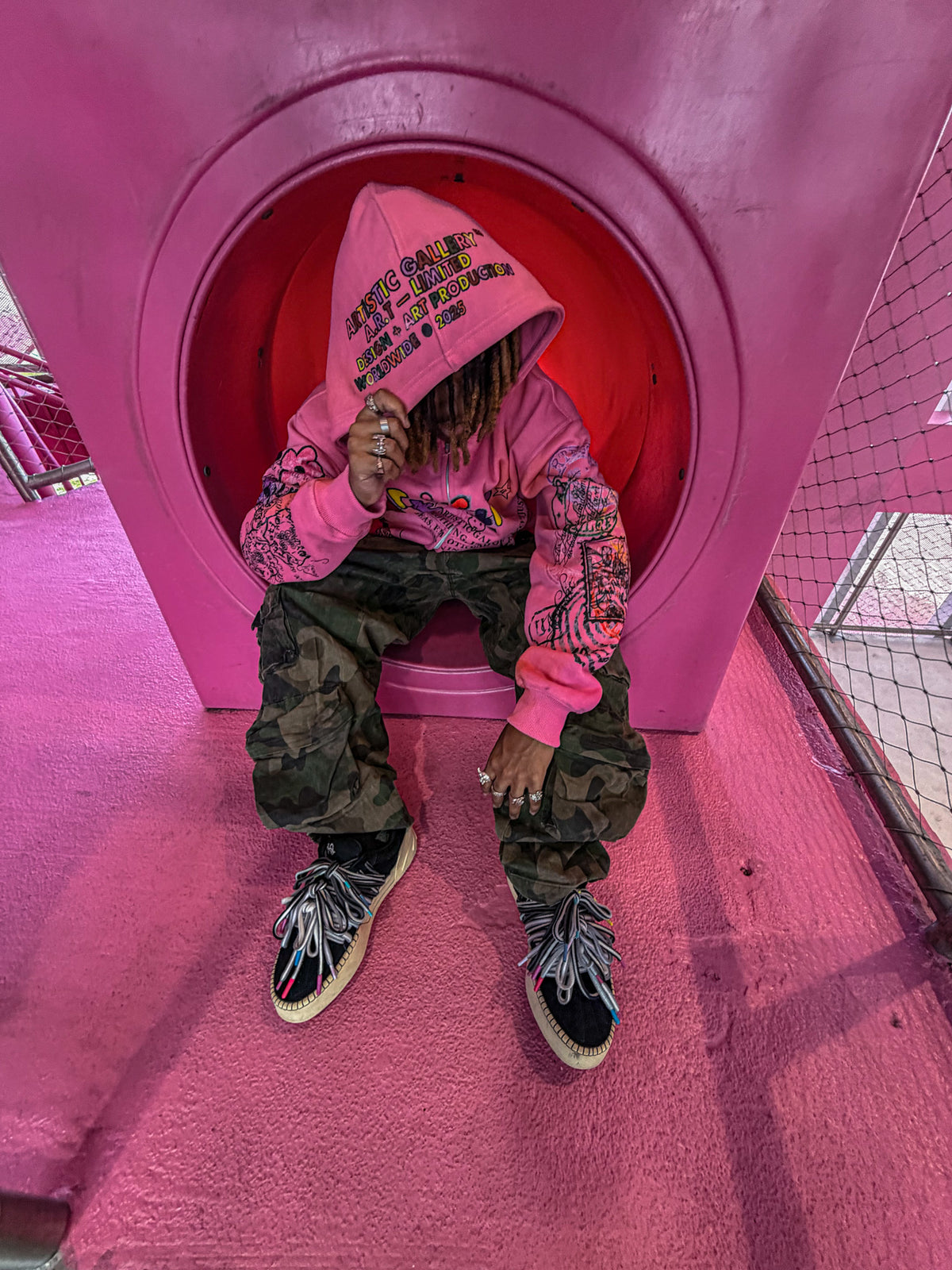 Pink "DIWL" Zip up