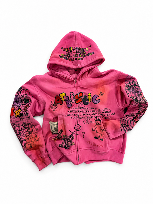 Pink "DIWL" Zip up