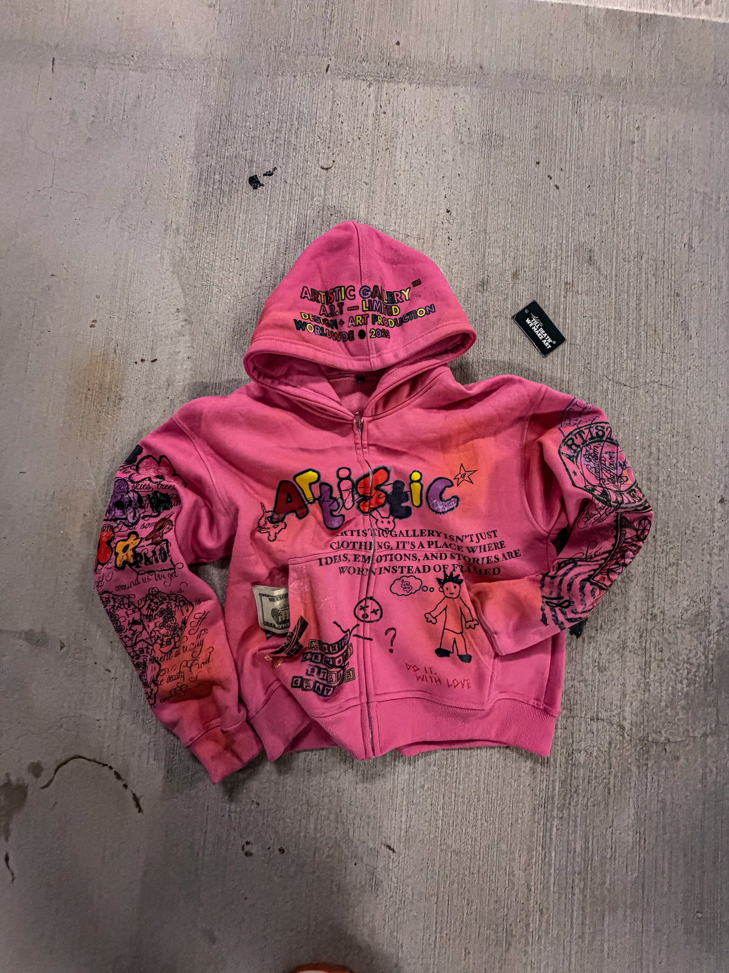 Pink "DIWL" Zip up
